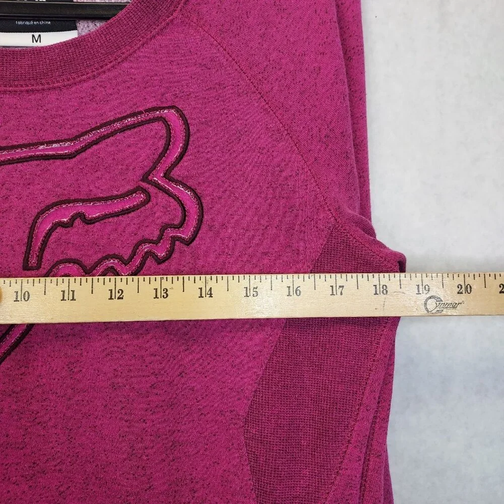 Fox Racing Sweatshirt Women M Motocross Logo Hot Pink Fleece Front Pocket Sporty - Picture 13 of 13